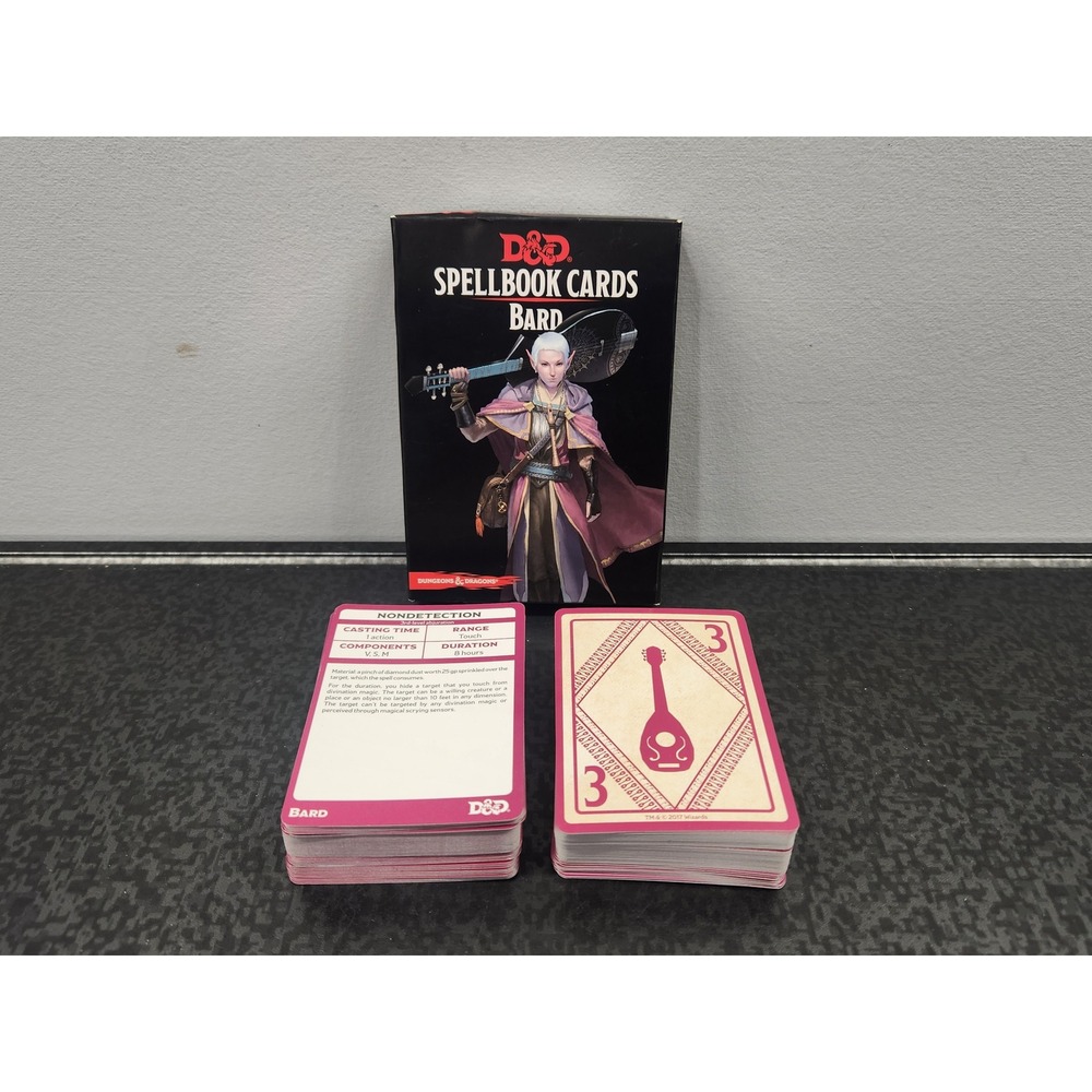 Dungeons & Dragons Spellbook Cards Bard D&D Gale Force Nine, 118 Cards ~ READ